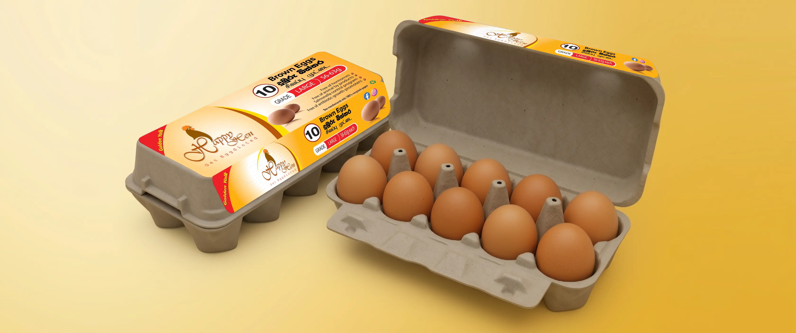 Large brown egg pack of Happy Hen